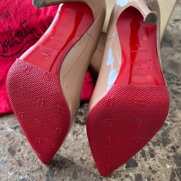 SOLD Christian Louboutin So Kate 120 Patent Nude 37 - Picture 4 of 8